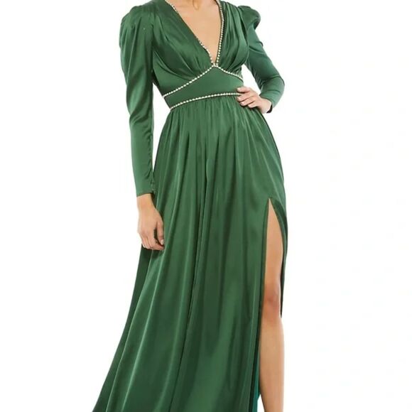 IEENA for Mac Duggal Emerald Green Evening Gown, 10US - Picture 1 of 12